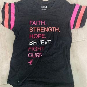 Breast Cancer Awareness - Black V-neck shirt | M